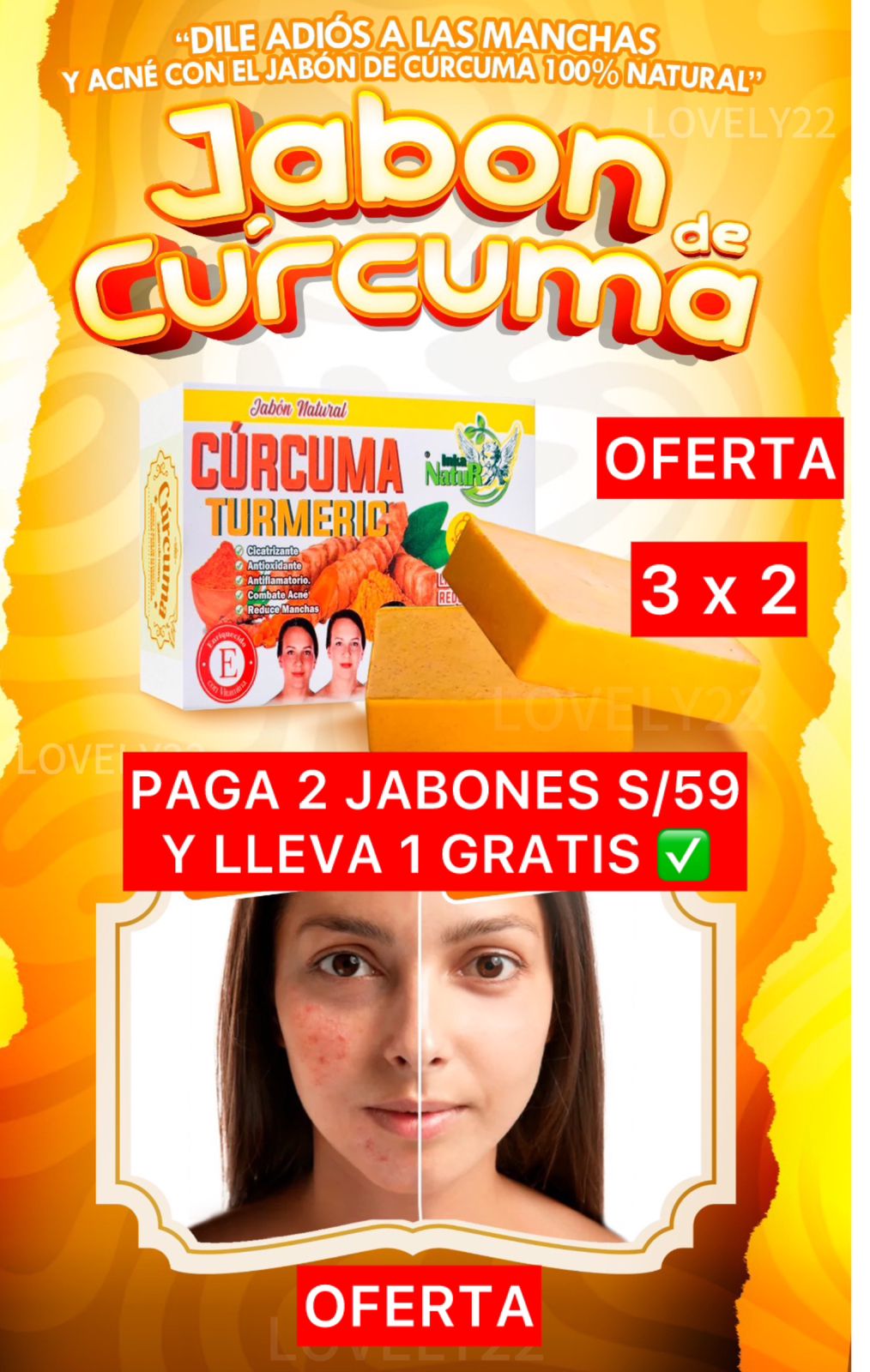 Jabón de cúrcuma